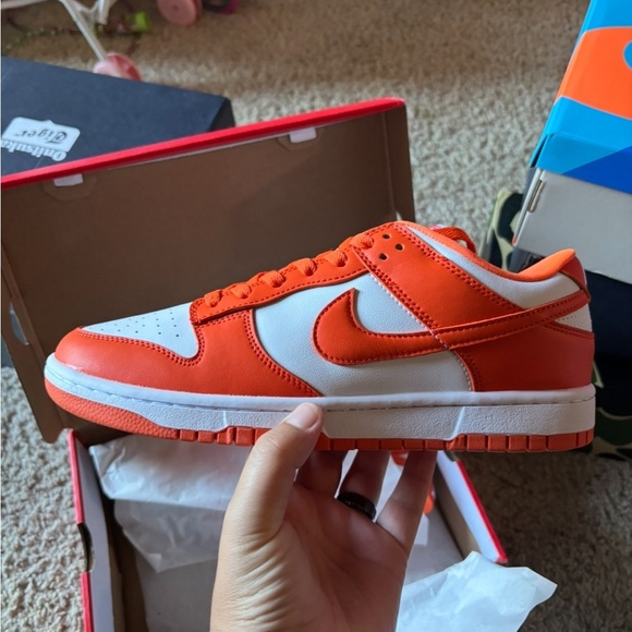 Nike Dunk Low in Orange and White - Picture 1 of 7